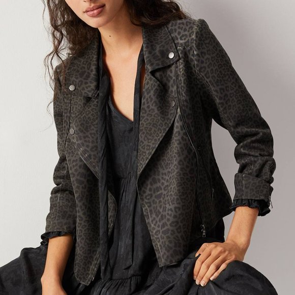 HTF Anthropologie Marrakech Sueded Moto Jacket
